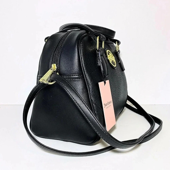 Juicy Couture If The Crown Fits Black Bag & Hang On Tight Tab Card Wallet NWT - Picture 6 of 10